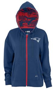 Zubaz NFL Women's Standard Full Zip Hoodie New England Patriots Buy Cheap Footlocker