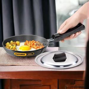 17cm Futura Hard Anodised Induction Based Fry Pan with Lid RC0003 Cheap 100% Original