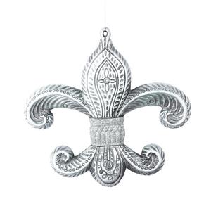 7.3" Limestone Antique Fleur-de-lis Ornaments 2 Per Pack Discount Eastbay