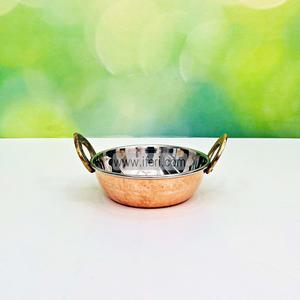 13cm Pure Copper Stainless Steel Hammered Serving Bowl / Kadai ALM6440-1 Visa Payment