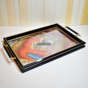 17 Inch Glass & Fiber Exclusive Turkish Serving Tray GA0719 Clearance Huge Surprise