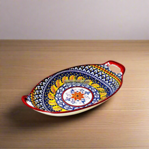 10.5 Inch Ceramic Kebab Serving Dish FH2517 Hot Sale