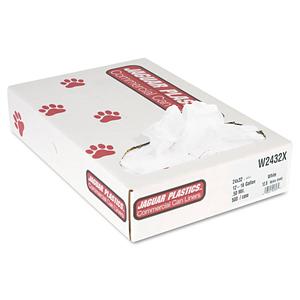 Jaguar Industrial Strength Low-Density Commercial Can Liners, 16 Gal, 0.5 Mil, 24" X 32", White, 500/Carton - JAGW2432X Buy Cheap 100% Guaranteed