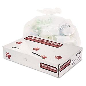 Jaguar Industrial Strength Low-Density Commercial Can Liners, 10 Gal, 0.5 Mil, 24" X 23", White, 500/Carton - JAGW2423X Cheap Sale Buy