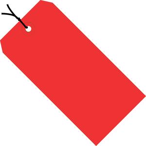 4-3/4 x 2-3/8 Pre-Strung Red Tags (THICK BOARD - 13 POINT) 1000/Case Clearance Websites