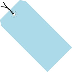 4-3/4 x 2-3/8 Pre-Strung Light Blue Tags (THICK BOARD - 13 POINT) 1000/Case Cheap Online Store Manchester