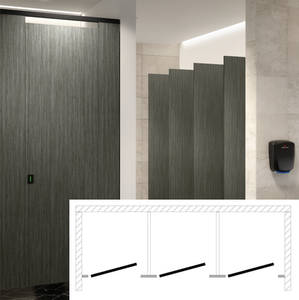 Hadrian Toilet Partition (Phenolic) 3 Between Wall (108" W x 60" D) - BW3-HADRIAN-PHEN Discount Many Kinds Of