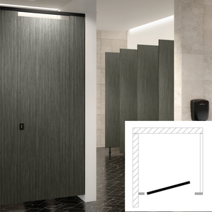 Hadrian Toilet Partition (Phenolic) 1 In-Corner (36" W x 60" D) - IC1-HADRIAN-PHEN Clearance Best Pices