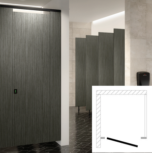 Hadrian Toilet Partition (Phenolic) 1 In-Corner - ADA (60" W x 60" D) - IC1-ADA-HADRIAN-PHEN 2025 New For Sale