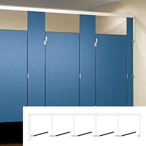 ASI Global Toilet Partition (Plastic) 5 In Corner (180"W x 61-1/4"D) IC53660 Purchase Cheap Pice