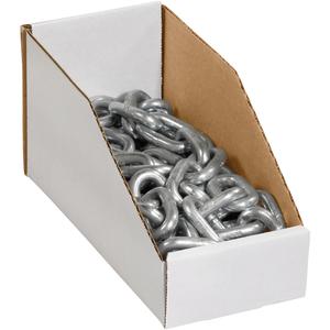 4 x 9 x 4 1/2 Open-Top White Corrugated Bin Box 50/Bundle Sale Discount