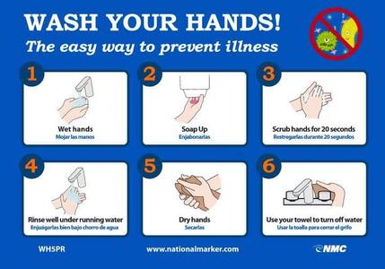 NMC WASH YOUR HANDS, 7X10, REMOVABLE PS VINYL - WH5PR Quality From China Cheap