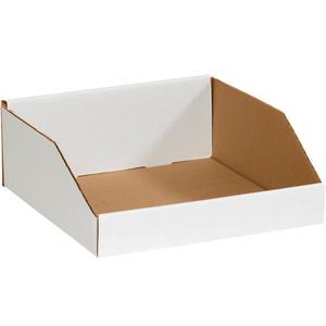 16 x 12 x 4 1/2 Open-Top White Corrugated Bin Box 50/Bundle Free Shipping High Quality
