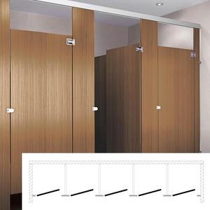 ASI Global Toilet Partition (Plastic Laminate) 5 Between Wall (180"W x 61-1/4"D) - BW53660 Cheap Sale Online Online