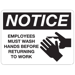 Palmer Fixture Wash Hands sign in Vinyl-BK, IS8001-16 Cheap Official