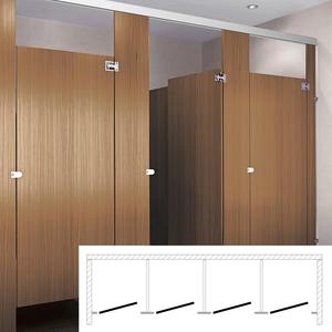 ASI Global Toilet Partition (Plastic Laminate) 4 Between Wall (144"W x 61-1/4"D) - BW43660 Discount Shop