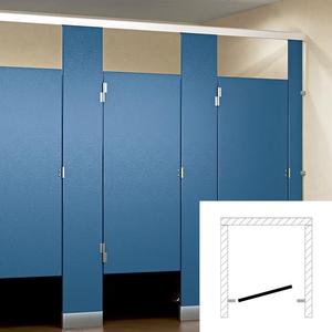 ASI Global Toilet Partition (Plastic) 1 In Corner (36"W x 61-1/4"D) - IC13660 Outlet Fashion Style