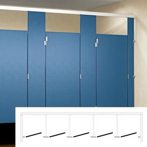 ASI Global Toilet Partition (Plastic) 5 Between Wall (180"W x 61-1/4"D) BW53660 Low Shipping Cheap Pice