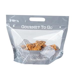 Bag Tek Gray Plastic Rotisserie Chicken / Hot Food Bag - Hot & Fresh - 12 3/4" x 5 3/4" x 10 1/4" - 100 count box Cheap Sale Genuine