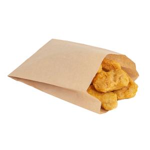 Bag Tek Kraft Paper French Fry / Snack Bag - 4 1/4" x 1 1/2" x 6 1/4" - 100 count box Collections Cheap Pice