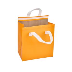 Bag Tek Orange Insulated Take Out Bag - Tamper-Evident - 9 1/2" x 6" x 10 1/4" - 100 count box Sale Fake