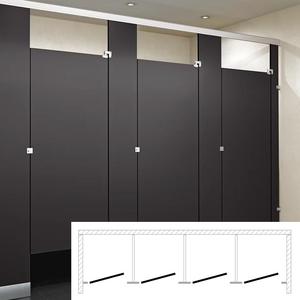 ASI Global Toilet Partition (Phenolic) 4 Between Wall (144"W x 61-1/4"D) - BW43660 Clearance 2025 New