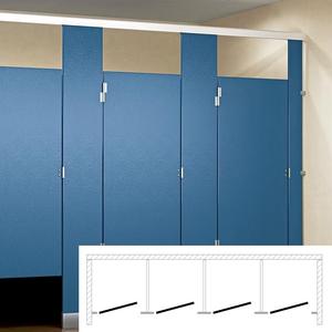 ASI Global Toilet Partition (Plastic) 4 Between Wall (144"W x 61-1/4"D) - BW43660 Original Cheap Online
