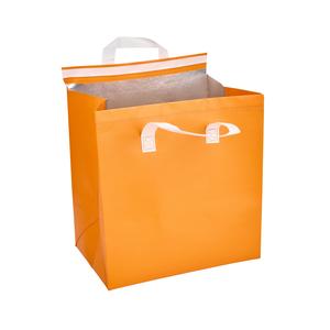 Bag Tek Orange Insulated Take Out Bag - Tamper-Evident - 11 3/4" x 7 3/4" x 12 1/2" - 25 count box Pre Order