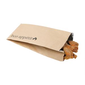 Bag Tek Kraft Paper Printed Foil Bag - 1/2 Gallon, Bon Appetit - 6 1/2" x 4 1/4" x 14 1/2" - 100 count box Wiki For Sale