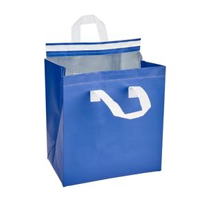 Bag Tek Blue Insulated Take Out Bag - Tamper-Evident - 10 1/4" x 6 3/4" x 11" - 25 count box Outlet Buy