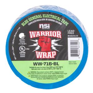 WarriorWrap WW-716-BL 716 General 7 mil Electrical Tape, Blue, .75-Inch W x 60-Feet Cheap Excellent