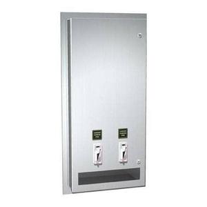 ASI 0464-25 Commercial Restroom Sanitary Napkin/ Tampon Dispenser, 25 Cents, Recessed-Mounted, Stainless Steel Supply Sale Online