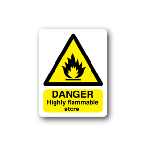 Danger Highly Flammable Store Rectangle Sticker Best Deals