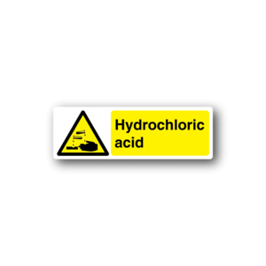 Danger Hydrochloric Acid Rectangle Sticker Cheap View
