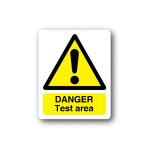Danger Test Area Sticker Best Wholesale For Sale