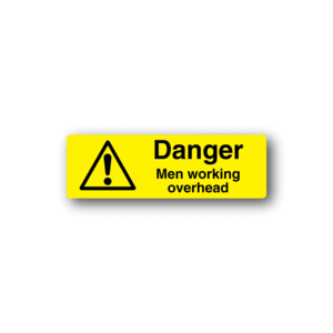 Danger Men Working Overhead Rectangle Sticker Discount Wide Range Of