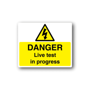 Danger Live Tests In Progress Sticker Outlet Discount Sale