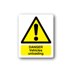 Danger Vehicles Unloading Sticker Discount Exclusive