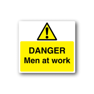 Danger Men At Work Rectangle Sticker Buy Cheap With Mastercard