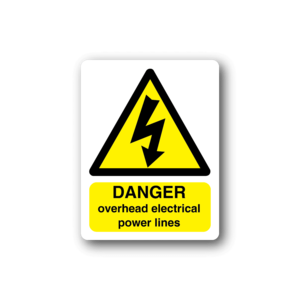 Danger Overhead Electrical Power Lines Sticker Looking For Sale Online