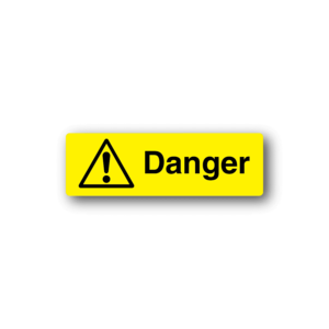 Danger Rectangle Sticker Free Shipping Top Quality