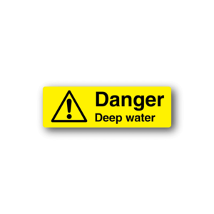 Danger Deep Water Yellow Sticker Latest Collections Cheap Pice