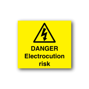 Danger Electrocution Risk Sticker Cheap Sale Manchester