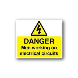 Danger Men Working On Electrical Circuits Sticker Get Authentic
