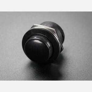 16mm Panel Mount Momentary Pushbutton - Black Low Cost Cheap Pice