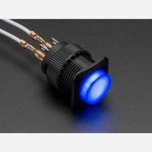 16mm Illuminated Pushbutton - Blue Latching On/Off Switch Genuine Sale Online