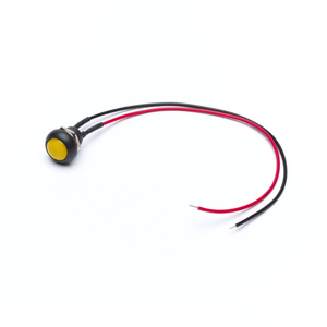 12mm Momentary Push Button Dome with Wires - Yellow Buy Cheap Low Shipping