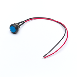 12mm Momentary Push Button Dome with Wires - Blue Clearance Discounts