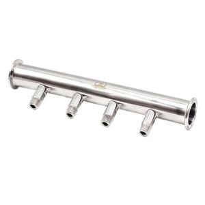 1.5" Tri Clamp To NPT Four-Way Manifold (4)1/2" NPT Male SS304 Buy Cheap Wholesale Pice