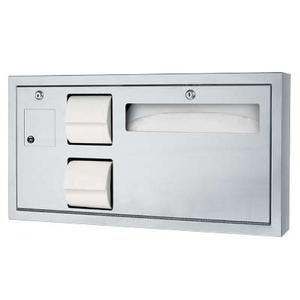 ASI 0487-L-9 Toilet Seat Cover & Toilet Tissue Dispenser with Sanitary Napkin Disposal - Horizontal, ADA - Surface Mounted Buy Cheap Best Pices